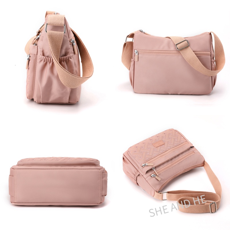 Túi Xách Nữ ĐẹpTúi Đeo Chéo Vai Canvas Nylon Chống Nước Phong Cách Hàn Quốc Cho Nữ