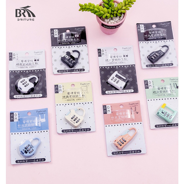Ổ Khóa Hành Lý Mini Nhiều Màu Sắc Dễ Thương Cho Học Sinh