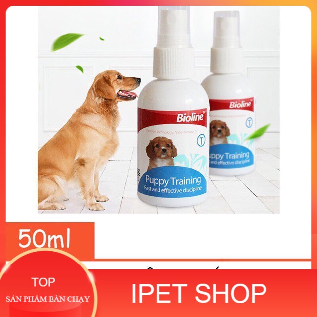 Xịt Hướng Dẫn Cún Đi Vệ Sinh Đúng Chỗ Bioline Puppy Training 50ml - ipet shop