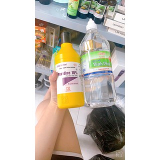 COMBO DUNG DỊCH SÁT KHUẨN POVIDINE + NƯỚC MUỐI SINH LÍ 1 LÍT
