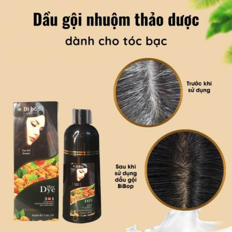 Dầu gội đen tóc thảo dược chính hãng Nhật Bản ( nhãn hiệu BIBOP ) phủ bạc 100%