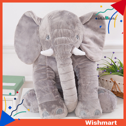 [Wish] Baby Kids Elephant Animal Stuffed Plush Bed Sleep Pillow Cushion Toy Child Gift