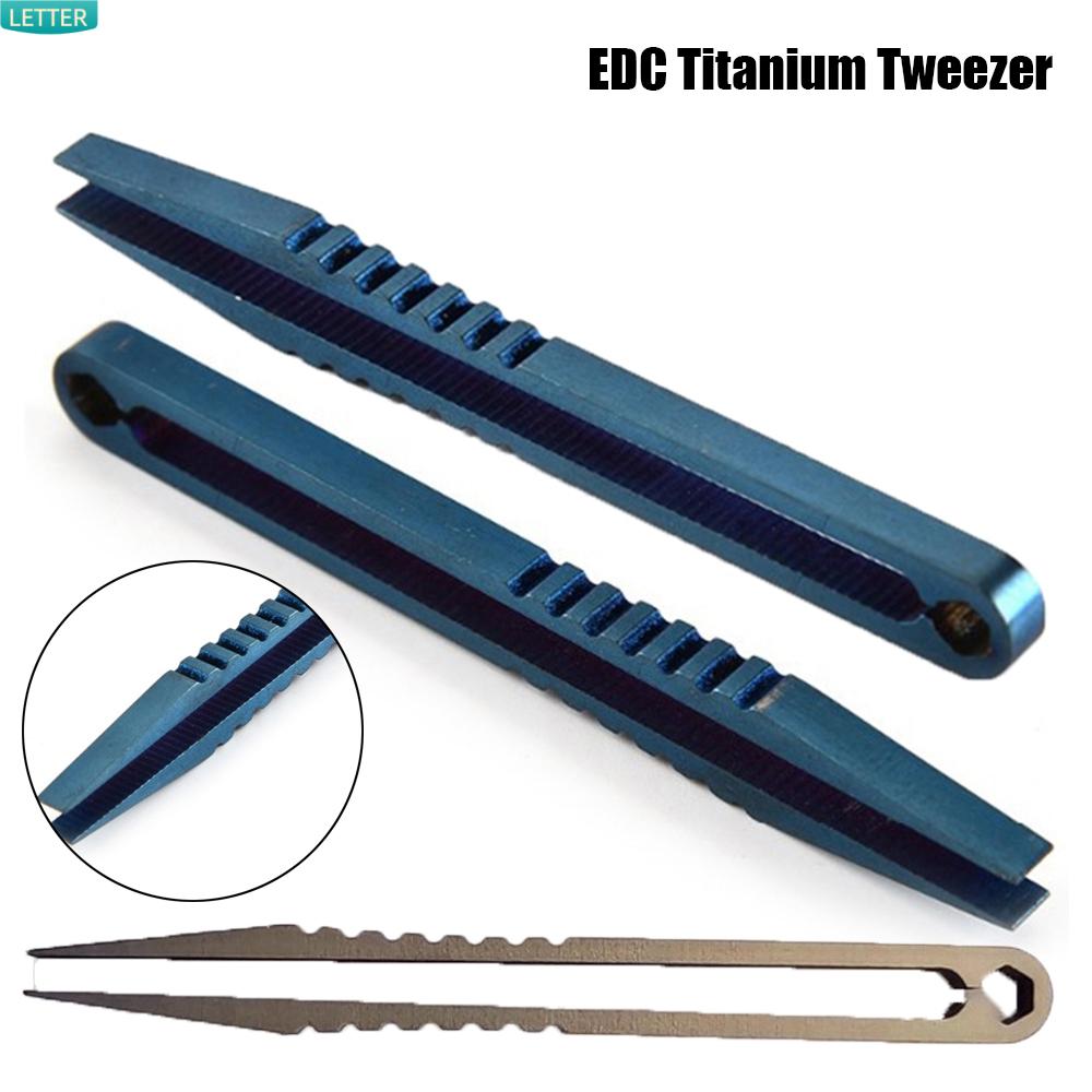 LETTER High Quality Titanium Tweezer Pocket Pick Up Clamping TC4 Clip
