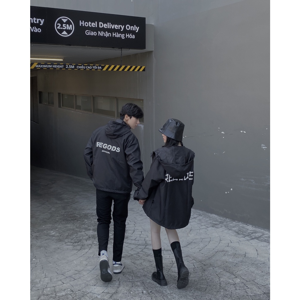 [Mã SKAMA8 giảm 8% đơn 300K] Áo Khoác Dù In Phản Quang REGODS unisex form rộng (  Jacket Logo Reflection )