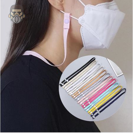 Dây đeo khẩu trang Hàn quốc màu đơn vải thun đơn giản cho người lớn và trẻ em dùng được
