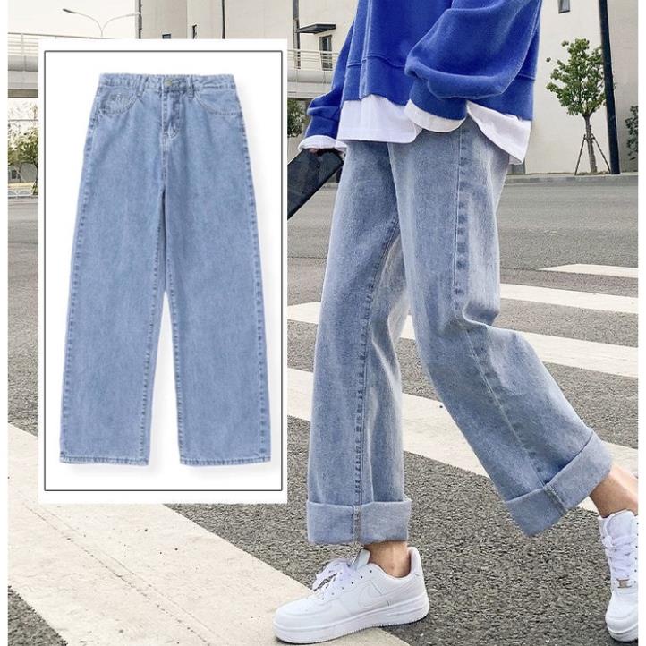 Sale Quần Jeans nữ baggy ống suông, Phong Cách Ulzzang, Phù hợp đi học, đi chơi, đi làm, du lịch ( TMs01 )