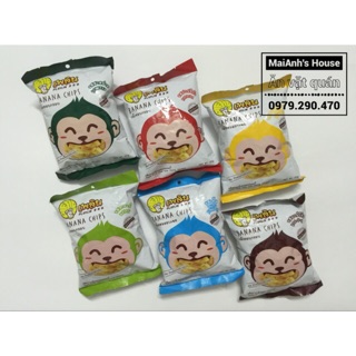 Banana chips Thái Lan - Snack chuối sấy lát tẩm vị gói 25gram