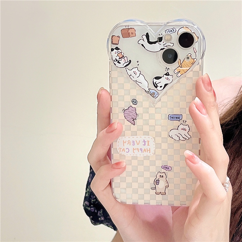 Ốp lưng iphone ốp Điện Thoại Trong Suốt In Hình Mèo Hoạt Hình Cho iPhone 14 13 12 11 PROMAX XS XR XSMAX SE2020 6 7 8PLUS