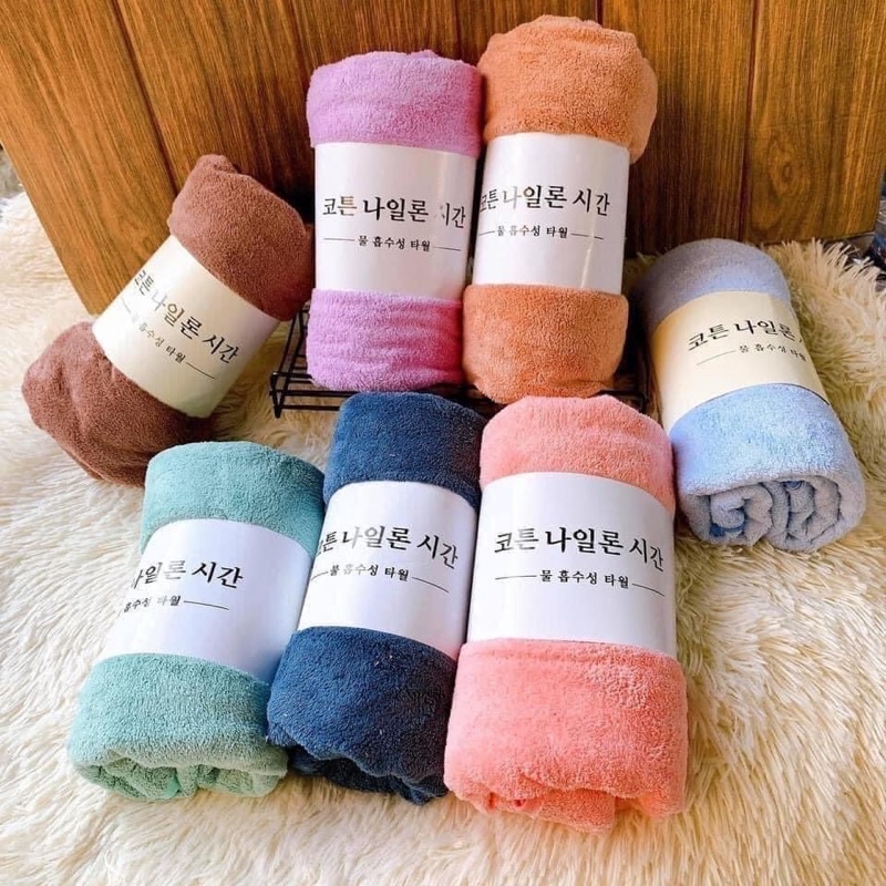 [ Siêu Rẻ ] Khăn tăm Hàn quốc siêu thấm nước , Khổ 70x140