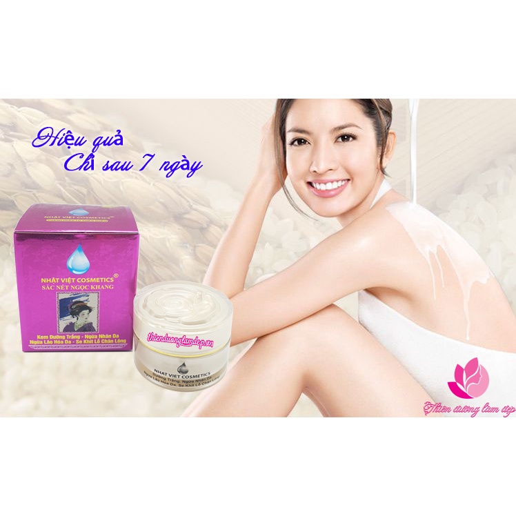 Kem dưỡng trắng, Ngừa nhăn, Ngừa lão hóa, Se khít lỗ chân lông NÉT NGỌC KHANG - 10g