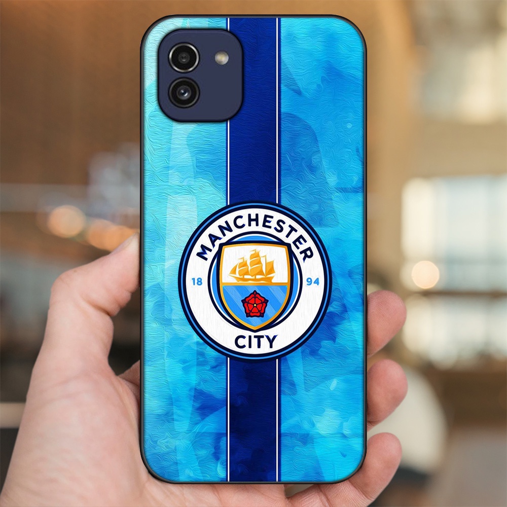 Ốp lưng Samsung A03 viền đen in hình Manchester City MC