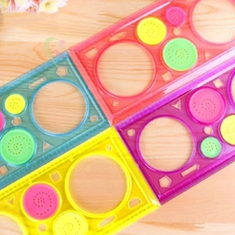 Painting Multi-function Interesting Puzzle Spirograph Children Drawing Plastic Ruler Can Improve Start Work Ability