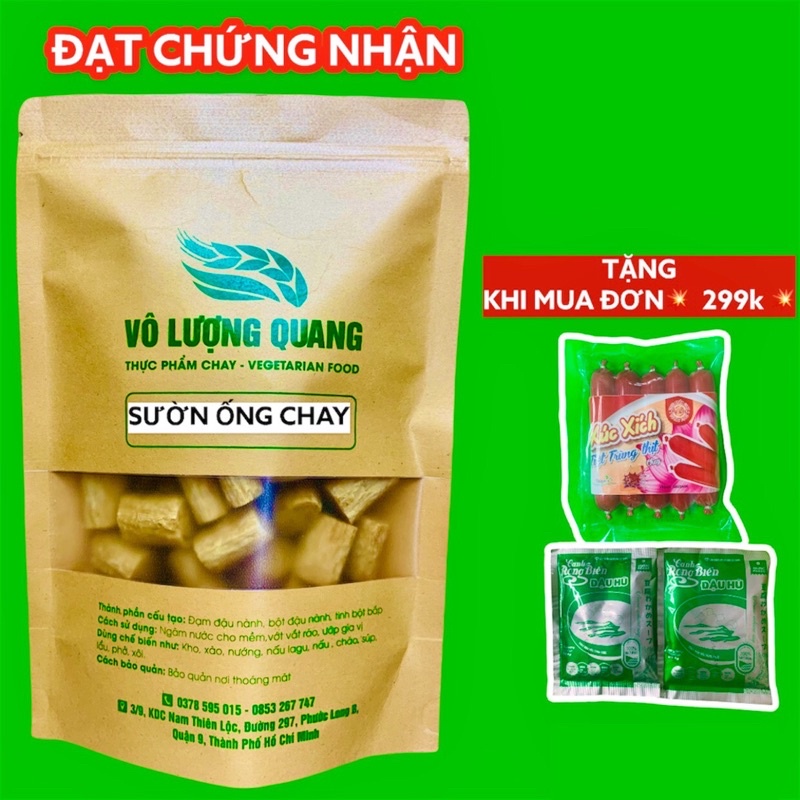 [TỐT CHO SỨC KHOẺ] Sườn ống chay VÔ LƯỢNG QUANG cao cấp 39k/bịch