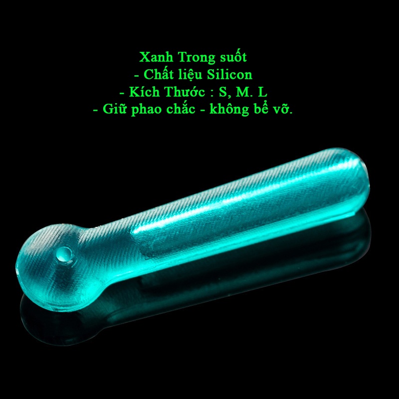 Chân Cắm Phao Câu Đài Silicon ( 10 cái ) - Trong suốt - Tảng Hình