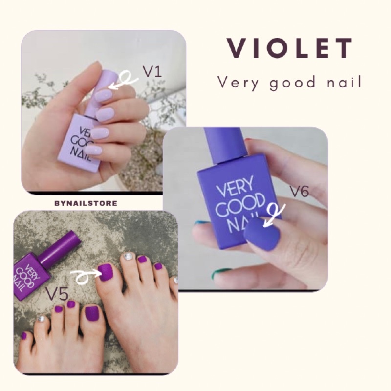 [Very good nail] Sơn gel cao cấp Hàn Quốc tone màu tím (1pcs)