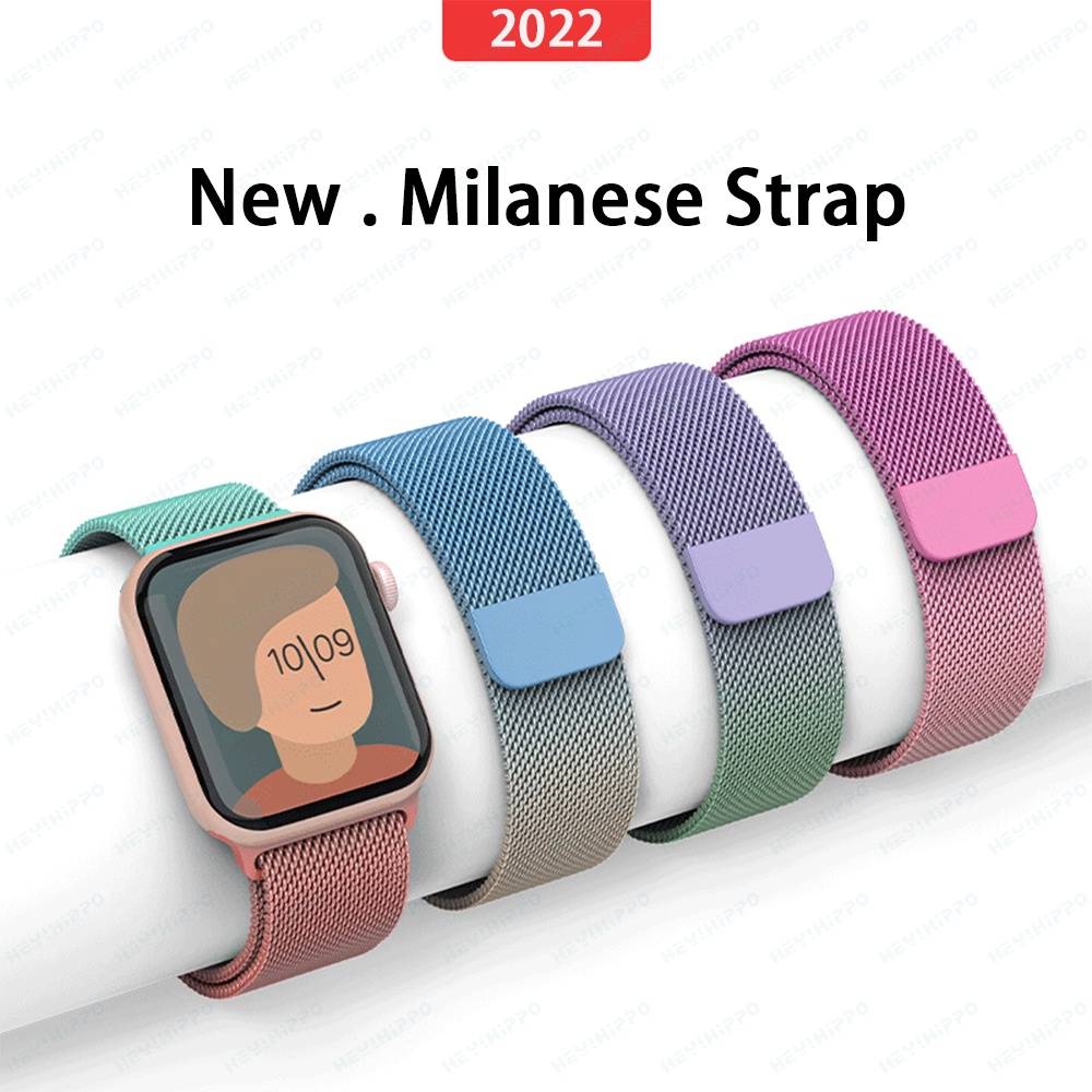 Dây đeo Milanese cho đồng hồ thông minh apple watch series 7 SE 6 5 4 3 2