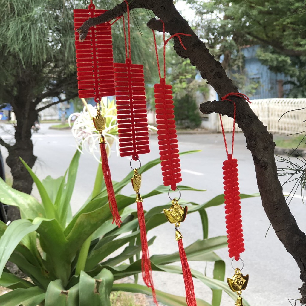 Dây treo trang trí tết pháo đỏ A32, A38