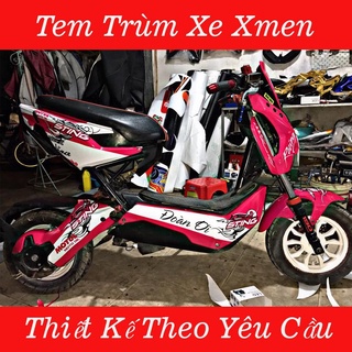 Tem trùm xe điện Xmen hồng trắng sting - Tem trùm dán xe điện Xmen hồng trắng sting - Độ team trùm dán xe máy điện Xmen