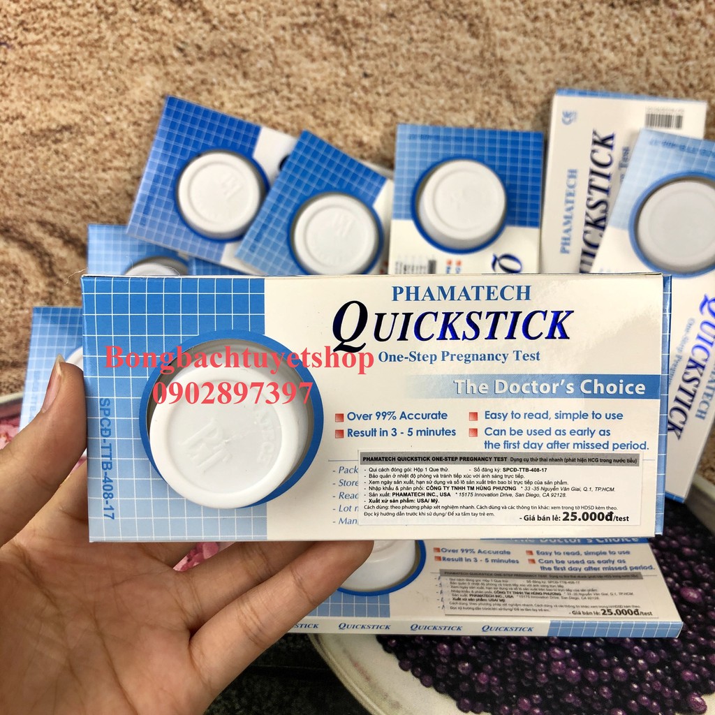 Que thử thai Quickstick hàng chính hãng