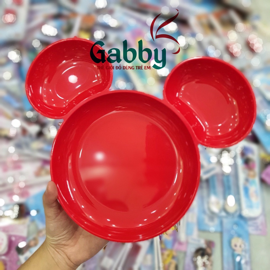 BỘ ĂN DẶM SILICON DISNEY MICKEY / MINNIE (CÓ ĐẾ HÍT)