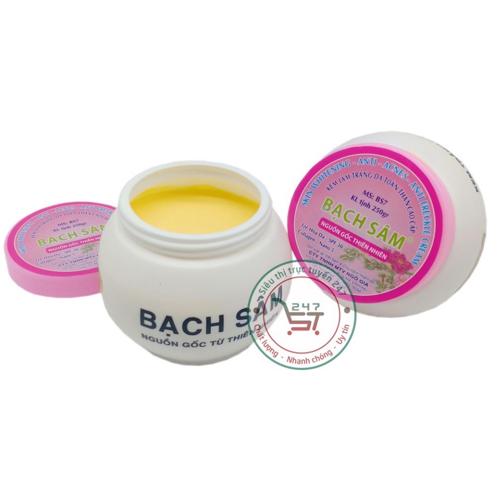 Kem body trắng da nguyên liệu kem trộn kem cốt Bạch Sâm BS7 250g