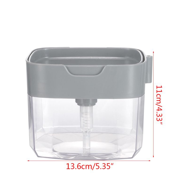 cc 2-in-1 Pump Soap Dispenser Box and Sponge for Kitchen Dish Soap and Sponge Case