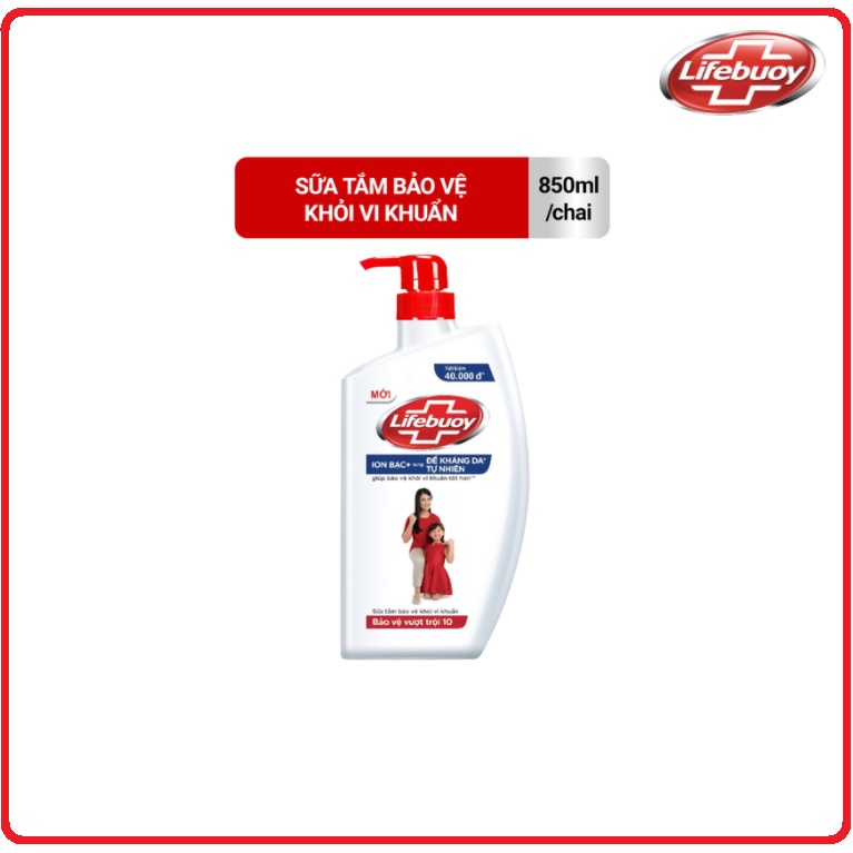 Sữa Tắm LIFEBUOY Diệt Khuẩn Chai 850g