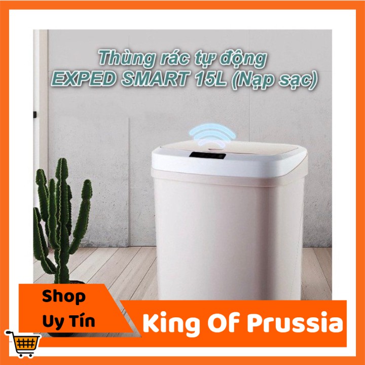 Thùng rác đa năng chạm tự động mở EXPED SMART dung tích 16L tự nạp sạc