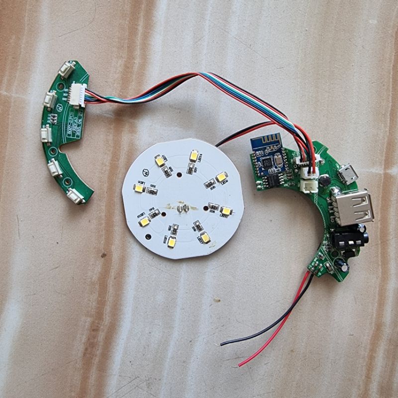 mạch loa bluetooth 1 loa 3w có led nhấp nháy