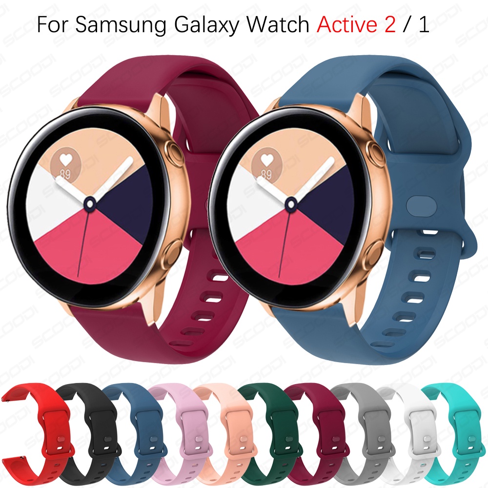 Dây Đeo Silicone Thay Thế Cho Đồng Hồ Thông Minh Samsung Galaxy Active 2 40mm 44mm