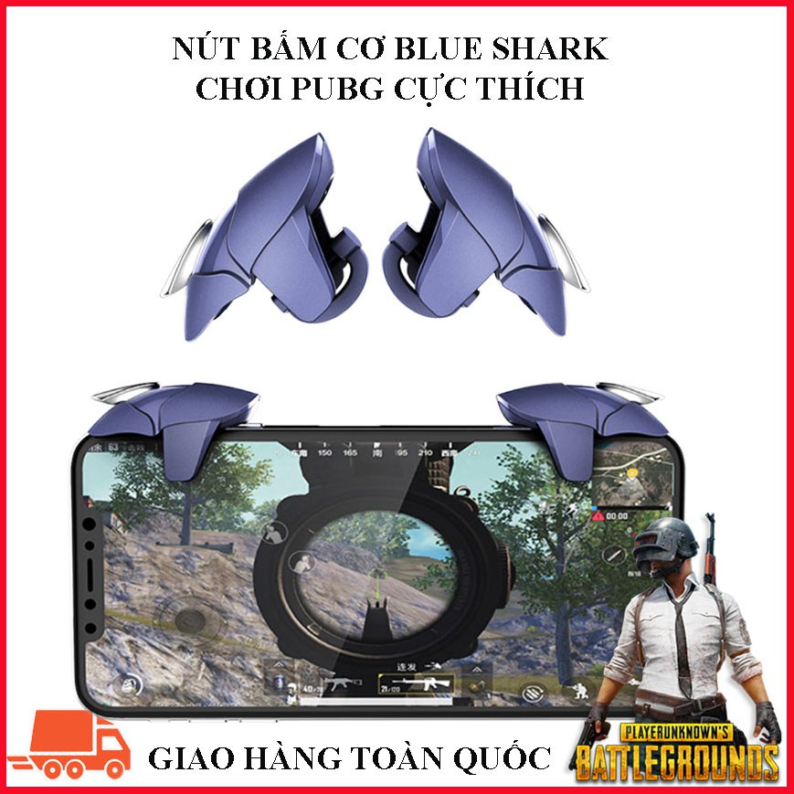 (Có Hộp Đựng) NÚT CHƠI GAME BẮN PUBG BLUE SHARK CAO CẤP KIM LOẠI Liên Vũ Store