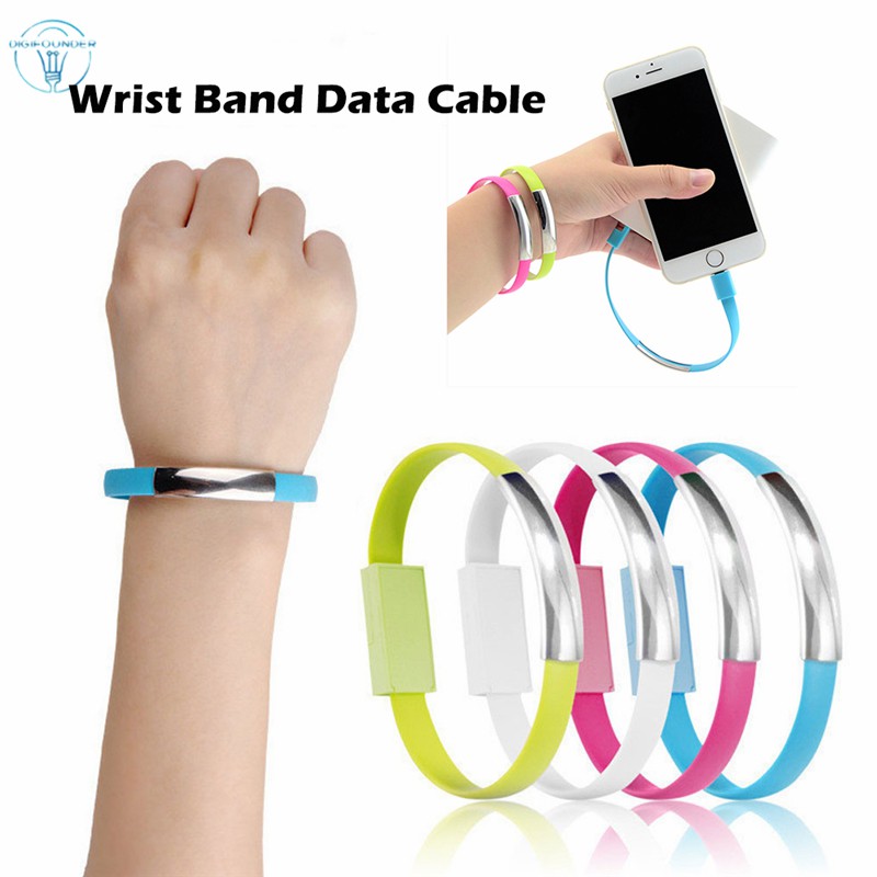Dây cáp sạc Micro USB truyền dữ liệu dạng vòng đeo tay cho Android iPhone