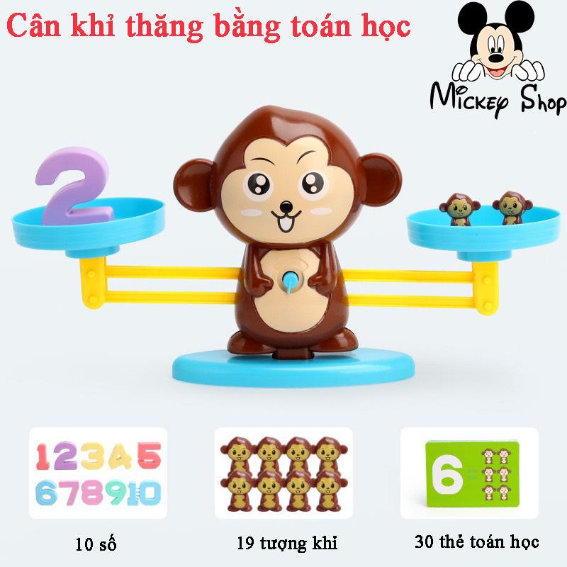 Đồ chơi montessori cân khỉ thăng bằng học toán đồ chơi toán học hỗ trợ học toán và tính phép tính hiệu quả