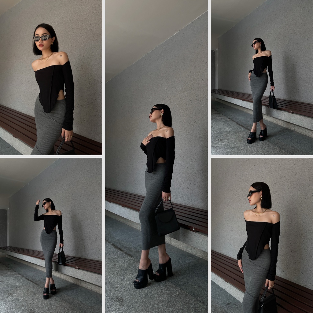 Chân váy ôm dáng dài thiết kế đẹp Victoria Midi Skirt LOVEKIUTEE