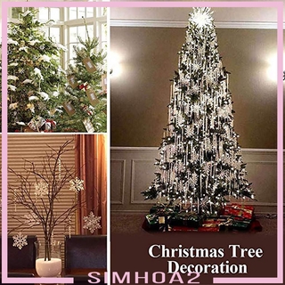 Set 2 Phụ Kiện Treo Trang Trí Cây Thông Noel Bằng Acrylic Trong Suốt