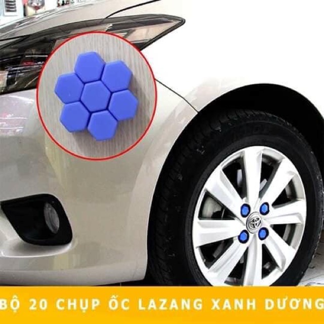 Bộ 20 Chụp Ốc Lazang Trang Trí Và Bảo Vệ Ốc Lốp Bánh Xe Ô Tô 19mm