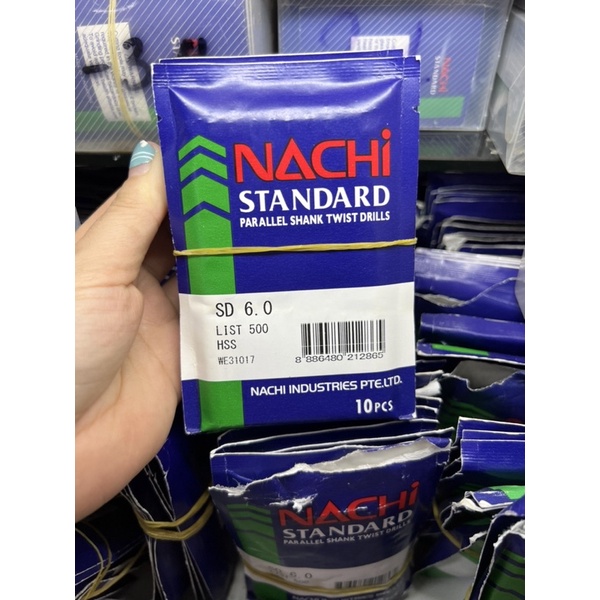 Khoan chuyên thép Nachi List 500 phi 5,1-6mm. Hàng chất lượng cao.