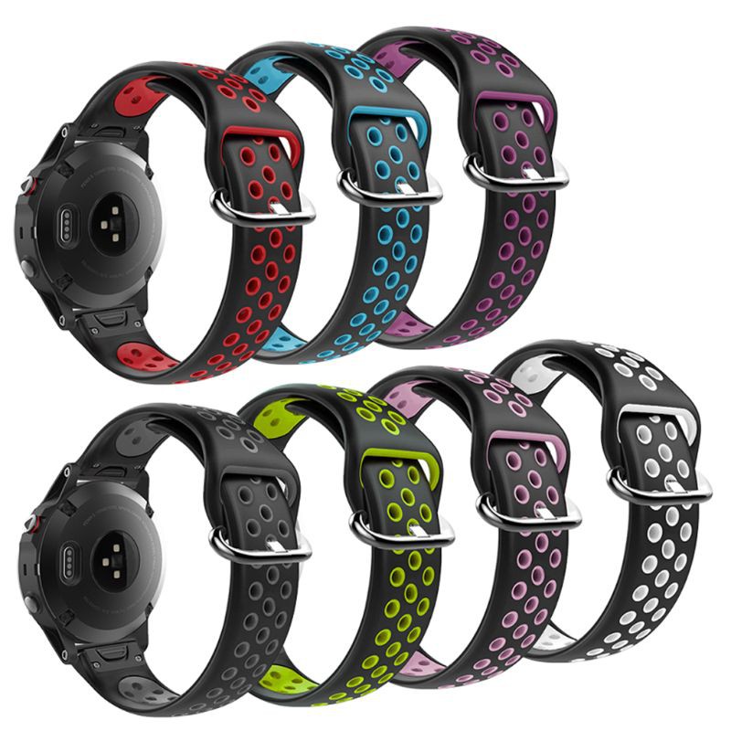 Silicone Dây Đeo Thay Thế Chất Liệu Silicon Màu Trơn Cho Garmin Fenix 5 / 5plus / 6 / 6pro