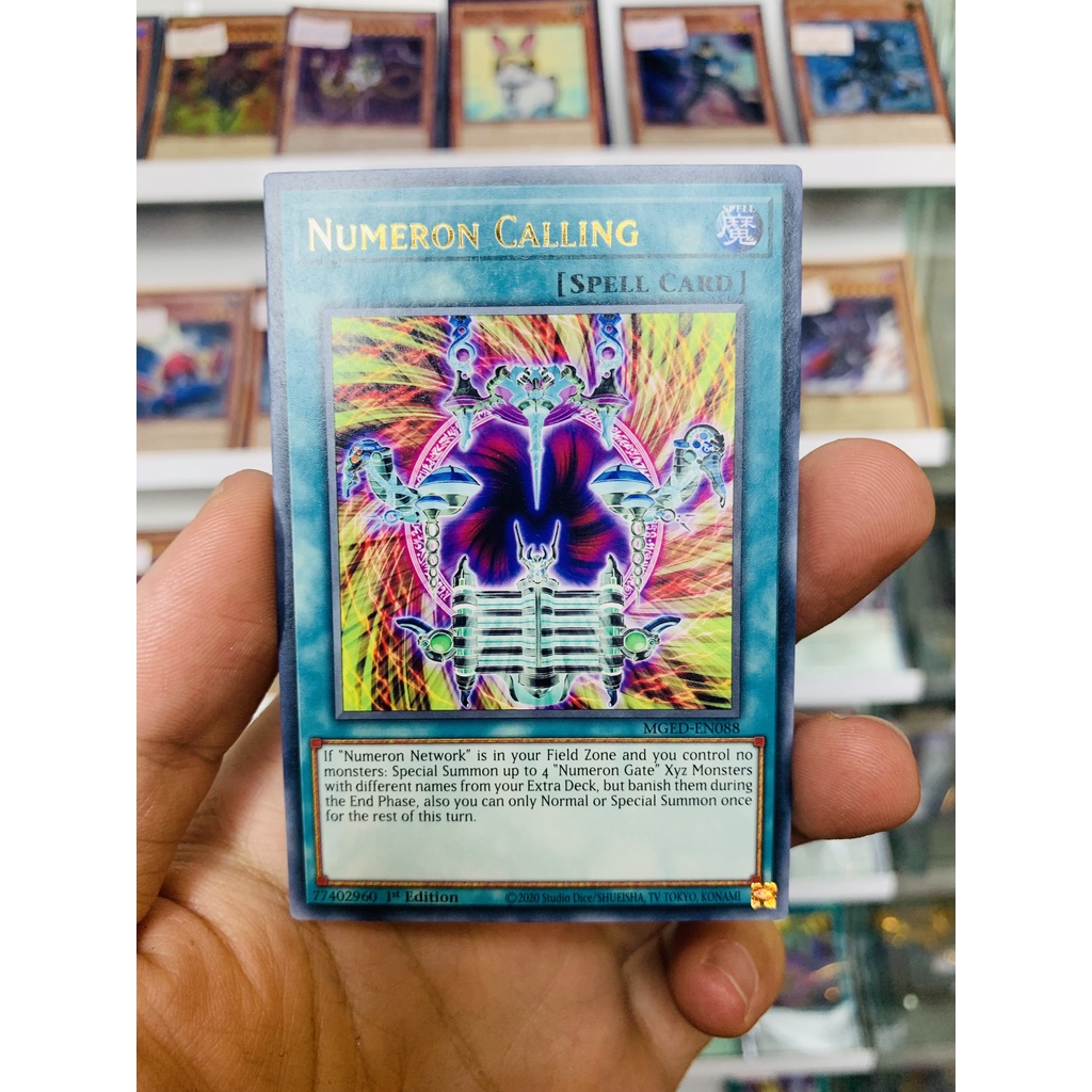 Thẻ Bài Lẻ YugiOh! Mã MGED-EN088 - Numeron Calling - Gold-Letter Rare - 1st Edition