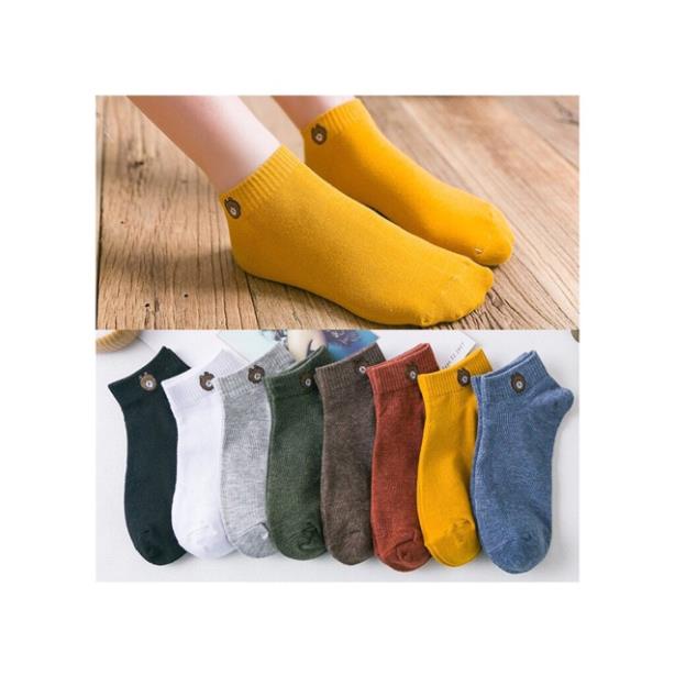 [Giá sỉ] Set 10 Đôi Tất Hình Gấu Kèm Túi Rút