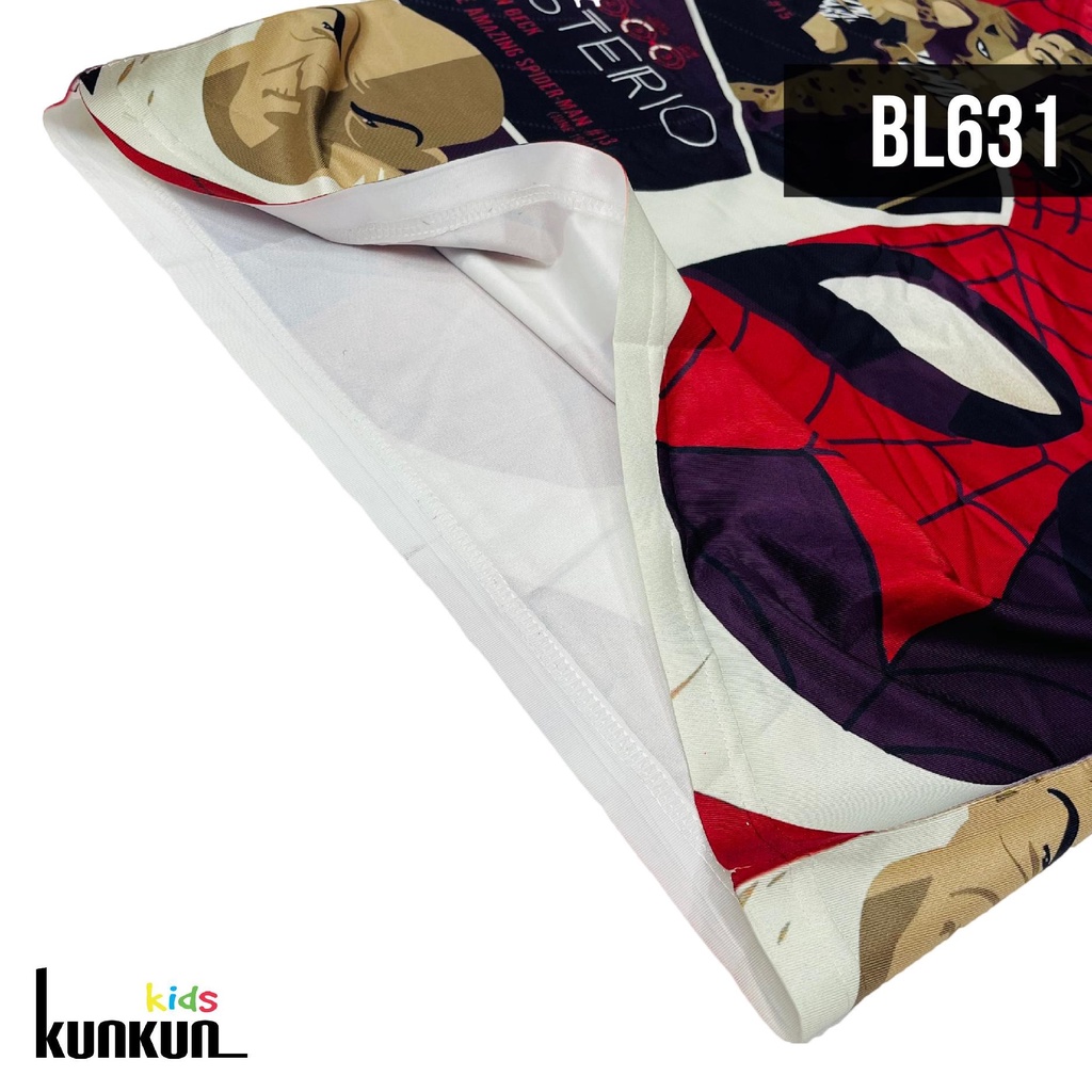 Quần áo trẻ em KUNKUN BL631 hình người nhện spiderman đỏ size đại từ 10-60kg - Bộ ba lỗ bé trai thun lạnh thoáng mát