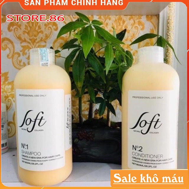 CẶP DẦU GỘI DẦU XẢ NGĂN GÀU CHỐNG GÃY RỤNG TÁI TẠO CẤU TRÚC TÓC LOFT CẶP 800ML