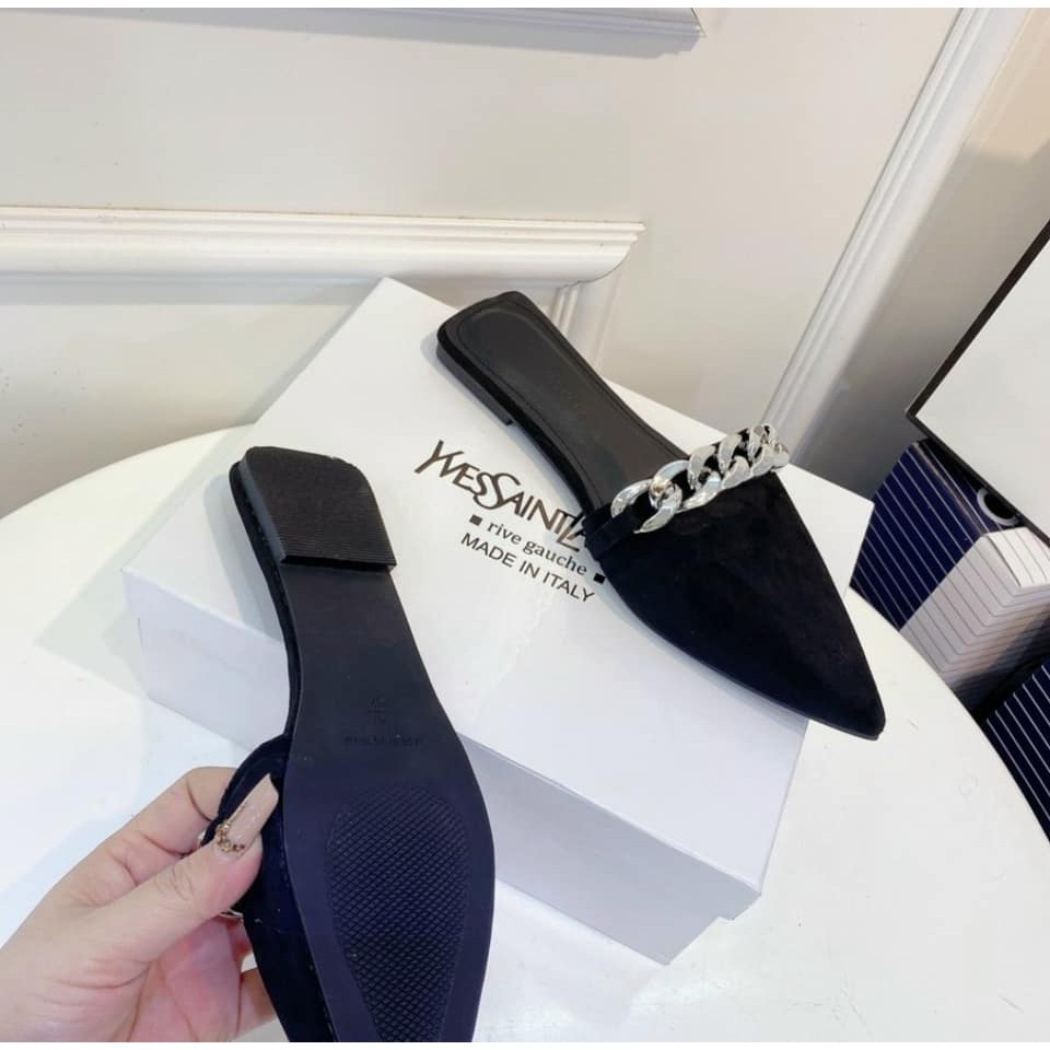 GIÀY SỤC MŨI NHỌN VIỀN XÍCH NHỎ | BigBuy360 - bigbuy360.vn