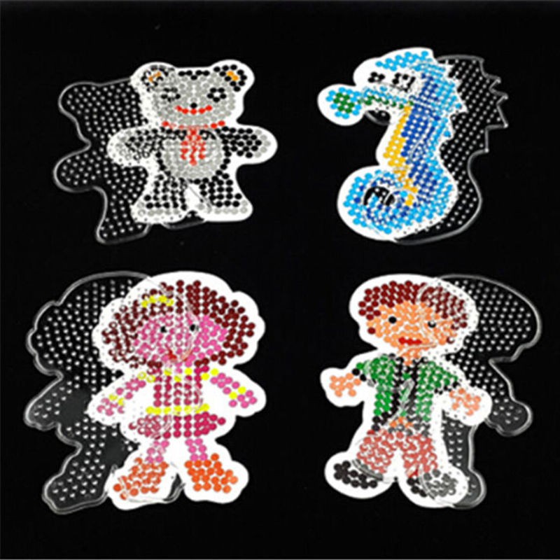 Kids DIY Perler Beads Model Pegboard Educational Crafts Templates Tool