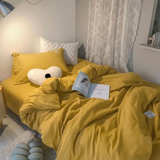 Chăn ga cotton đũi tone vàng✨✨