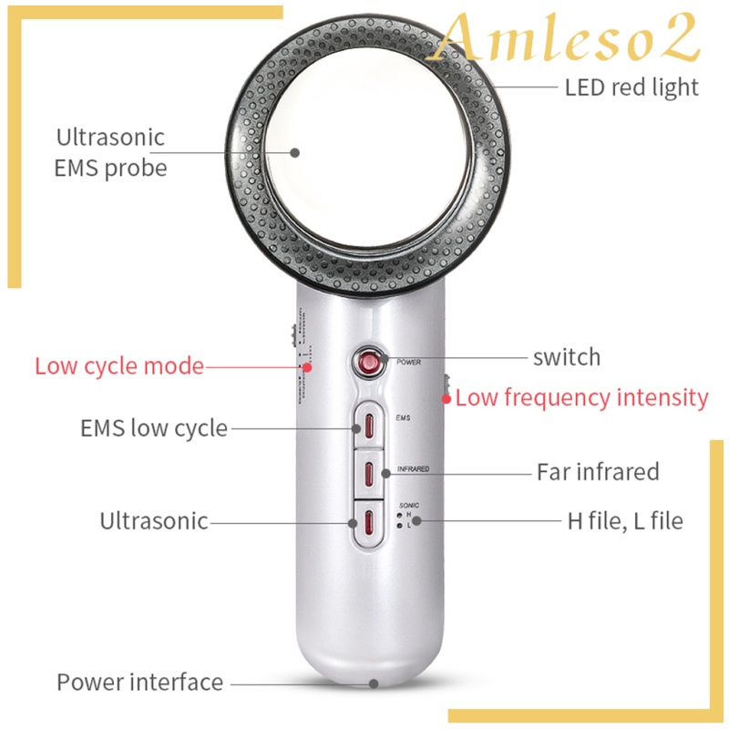 [AMLESO2]3 in1 Infrared Ultrasonic Instrument Body Facial Beauty Slimming Machine