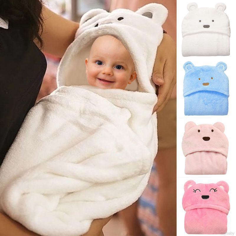 Khăn quấn bé sơ sinh vải cotton mềm in hình nhân vật hoạt hình xinh xắn