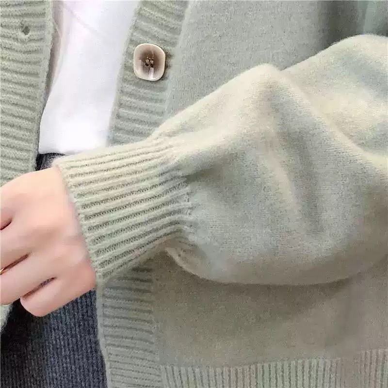 [Có sẵn] Áo cardigan sợi dệt chất đẹp, áo len mỏng bo ống tay, cổ V nhiều màu hàn quốc dành cho nữ - shopbelinh