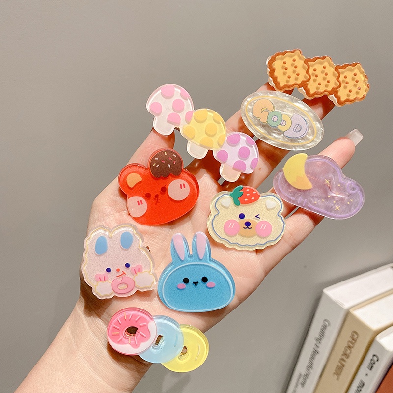 Kẹp Tóc Họa Tiết Hoạt Hình Phong Cách Hàn Quốc Cho Bé