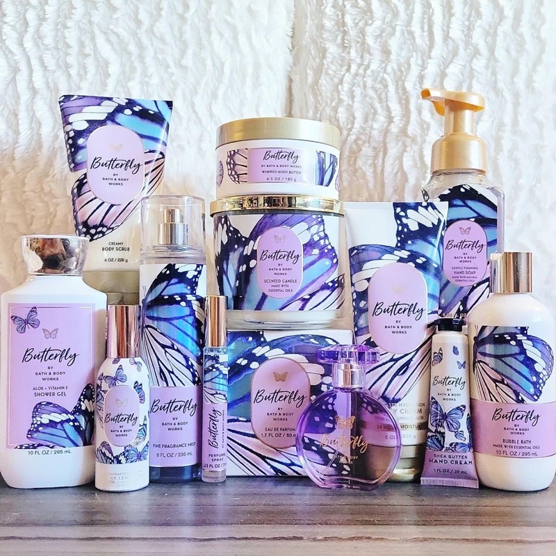 🦋 BUTTERFLY Bộ chăm sóc toàn thân Xịt thơm- Sữa tắm- Dưỡng thể Bath & Body Works🦋